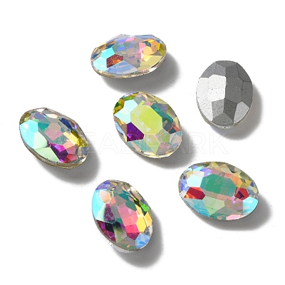 Pointed Back Glass Rhinestone Cabochons DIY-WH0043-57D-01-1