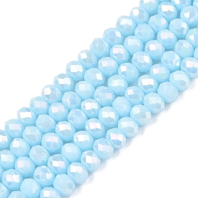 Electroplate Glass Beads Strands EGLA-A044-P3mm-B06-1