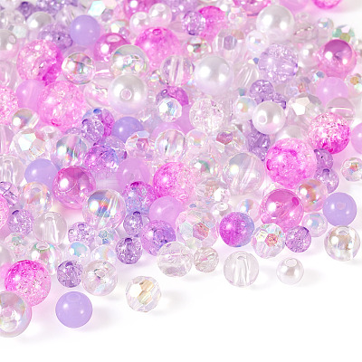 Transparent & Opaque Acrylic Bead LS-OACR-TAC0002-08F-1