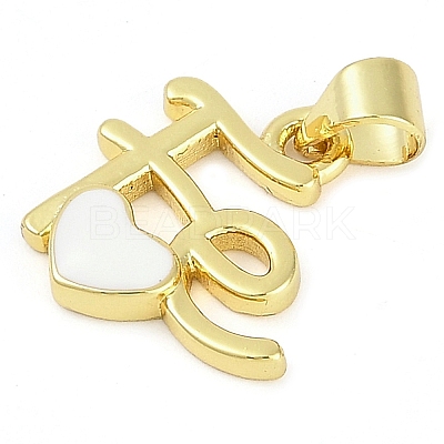 Rack Plating Brass Enamel Pendants KK-P287-49G-1