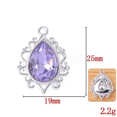Glass Rhinestone Pendants FIND-WH0021-91S-08-1