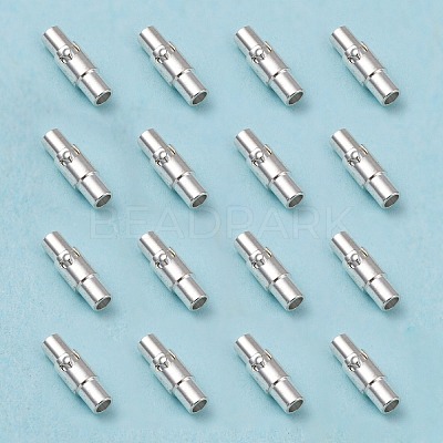 Brass Locking Tube Magnetic Clasps LS-X-MC079-S-1