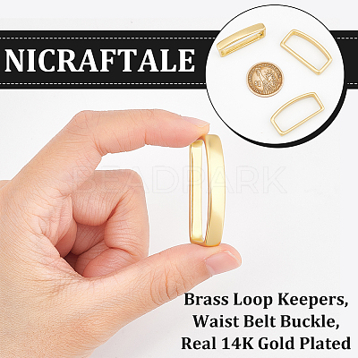 Brass Loop Keepers KK-WH0083-09C-G-1