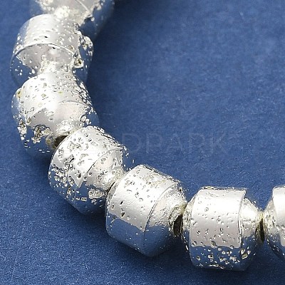 Electroplated Natural Lava Rock Beads Strands G-L606-B02-01F-1