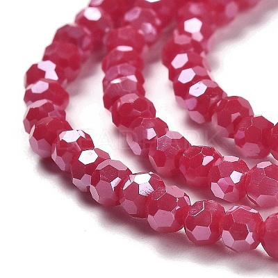 Electroplate Opaque Glass Beads Strands LS-EGLA-A035-P4mm-A16-1