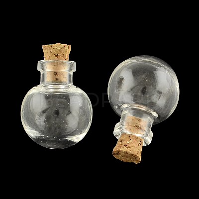 Round Glass Bottle for Bead Containers AJEW-R045-01-1