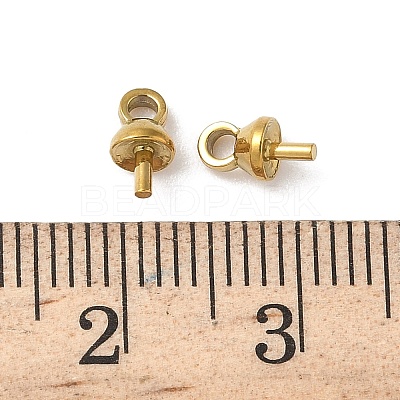 304 Stainless Steel Cup Pearl Peg Bails Pin Pendants STAS-L300-004B-G-1