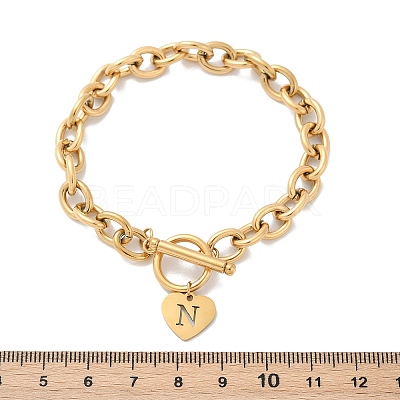 Golden 304 Stainless Steel Charm Bracelets LS-NJEW-K284-01G-N-1