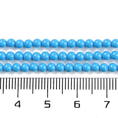 Synthetic Turquoise Beads Strands G-U004-02F-1