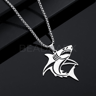 Hip-hop Style Animal Theme 304 Stainless Steel Pendant Necklaces FS-WG80E3F-06-1