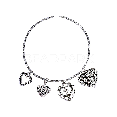 100pcs 10 Style Tibetan Style Alloy Charms TIBEP-CJ0001-39-1