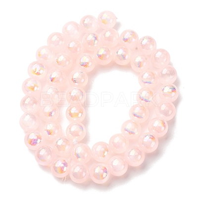 Plating Natural Selenite Beads Strands G-G120-A01-03-02-1