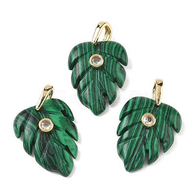 Synthetic Malachite Pendants GG-CBA105B-01B-G-1