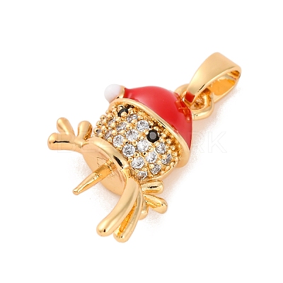 Brass Micro Pave Cubic Zirconia Pendan Bails X-KK-C076-26G-1