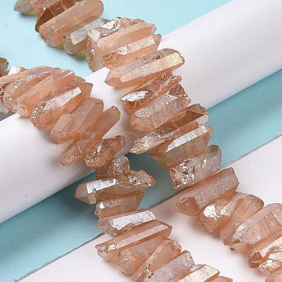 Natural Quartz Crystal Points Beads Strands G-K181-B26-1
