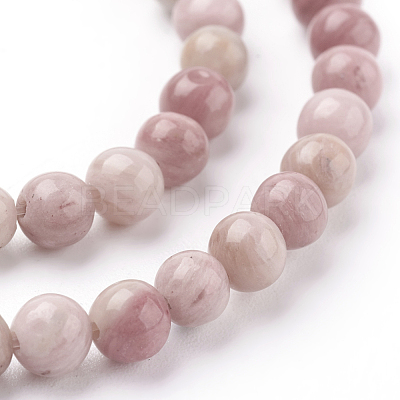Natural Rhodonite Beads Strands G-G099-8mm-33-1