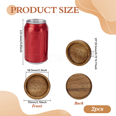 Flat Round Wood Jewelry Plate DJEW-WH0027-06A-1