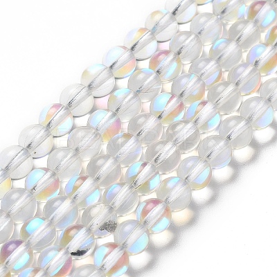 Synthetic Moonstone Beads Strands G-P528-J01-13-1