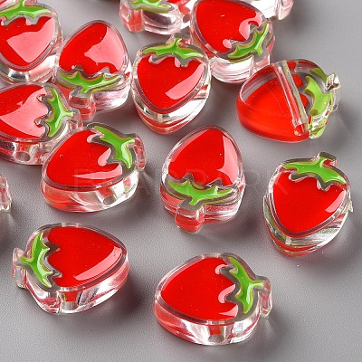Transparent Enamel Acrylic Beads X1-TACR-S155-003-1