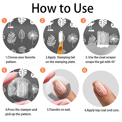 Stainless Steel DIY Nail Art Templates MRMJ-WH0092-052-1