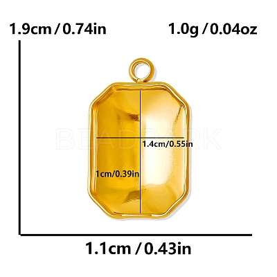 304 Stainless Steel Pendant Cabochon Settings PW-WG002AB-14-1