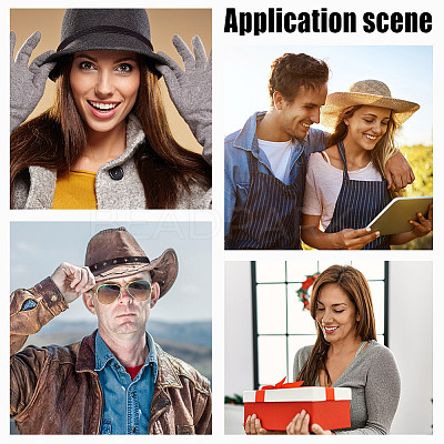 6Pcs 6 Styles Leather Hat Band AJEW-NB0006-83-1