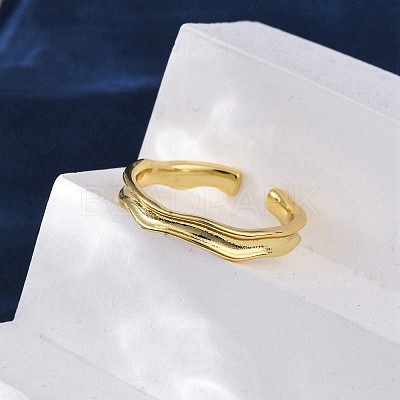 Brass Cuff Rings for Women RJEW-H248-03G-1