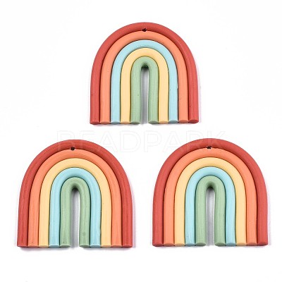 Handmade Polymer Clay Pendants X-CLAY-N010-006-1
