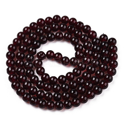Baking Paint Imitation Jade Glass Round Bead Strands DGLA-Q021-8mm-48-1