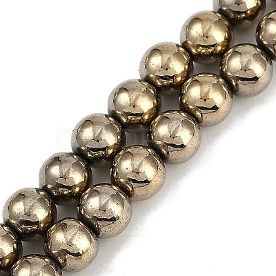 Electroplated Synthetic Magnetic Hematite Beads Strands G-G174-L01-03-1