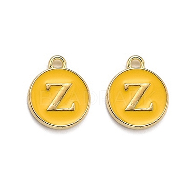 Golden Plated Alloy Enamel Charms ENAM-Q437-13Z-1