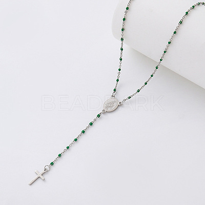 Vintage Resin Rosary Bead Necklaces XV4325-3-1