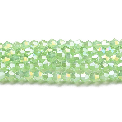 Imitation Jade Electroplate Glass Beads Strands EGLA-A039-J6mm-B01-1