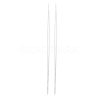 Iron Collapsible Big Eye Beading Needles TOOL-R095-04-1