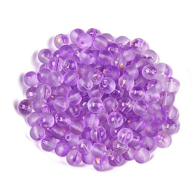 Frosted Baking Paint Glass Beads DGLA-N005-8mm-06-1