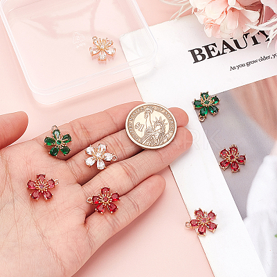 8Pcs 4 Colors Transparent Glass Pendants GLAA-GA0002-31-1