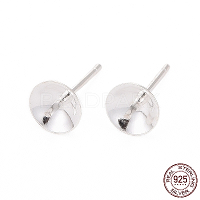 925 Sterling Silver Stud Earring Findings STER-K167-027D-S-1