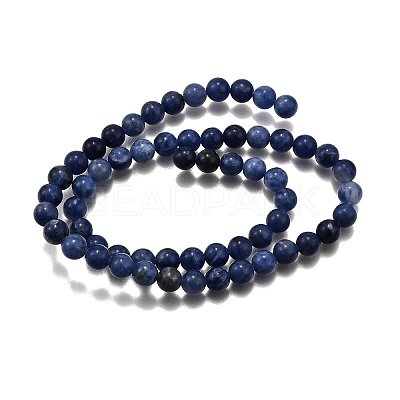 Natural Sodalite Round Beads Strands G-E329-10mm-39-1