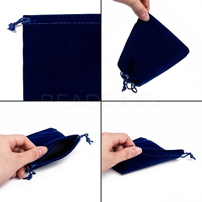 Rectangle Velvet Pouches X-TP-R002-10x12-03-1