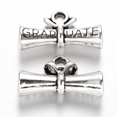 Tibetan Style Alloy Charms TIBEP-35076-AS-NR-1