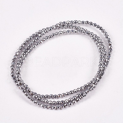 Electroplate Non-magnetic Synthetic Hematite Beads Strands G-J169B-2mm-02-1