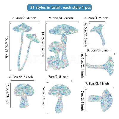 Waterproof PVC Colored Laser Stained Window Film Adhesive Stickers DIY-WH0256-067-1