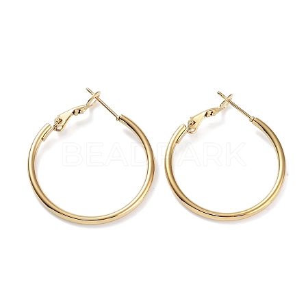 Ring 304 Stainless Steel Hoop Earrings for Women Men EJEW-B049-02C-G-1