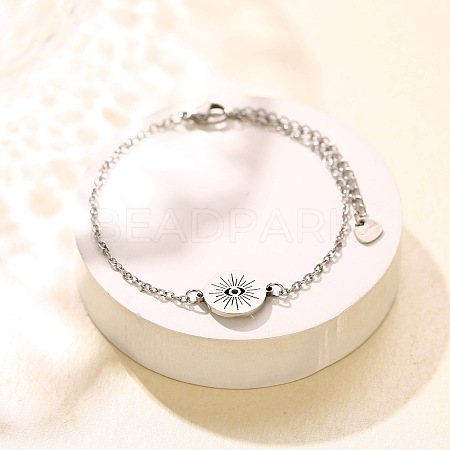 304 Stainless Steel Link Bracelets WGDD040-02-1