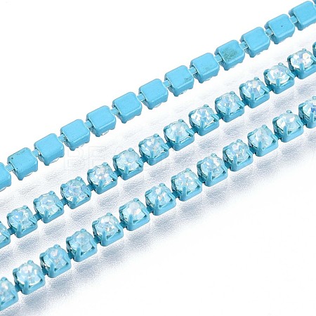 Iron Rhinestone Cup Chains CH-T006-05B-03-1