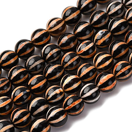 Tibetan Style dZi Beads Strands G-C133-A07-03-1