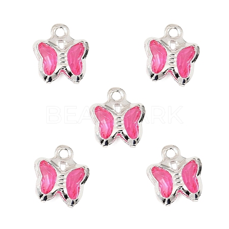 Brass Glass Charms KK-R216-19S-09-1