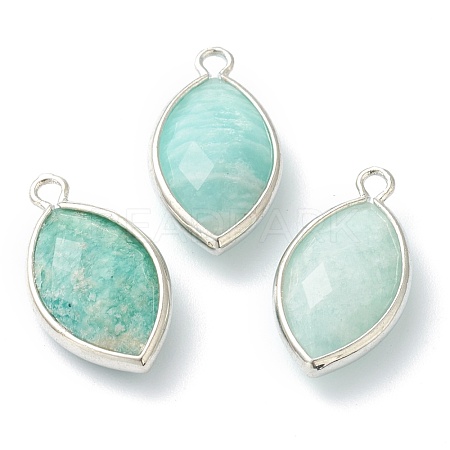 Natural Amazonite Pendants X-G-B009-01P-L-1
