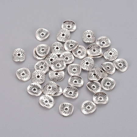 Tibetan Style Wavy Spacer Beads X-TIBEP-A11067-AS-FF-1
