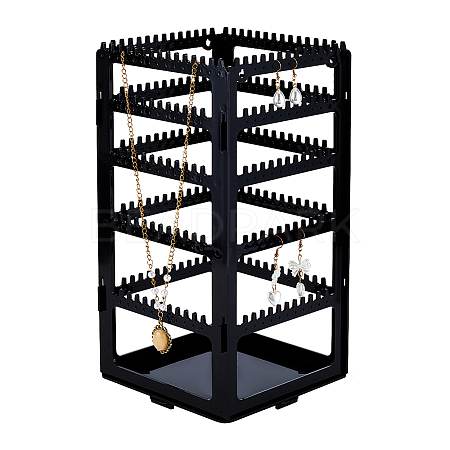 360 Degree Plastic Rotating Jewelry Organizer Display Stands EDIS-WH0022-11B-1